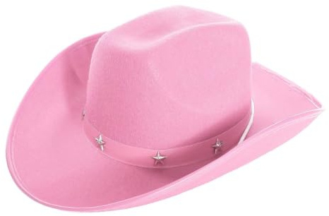 Adults Star Studded Cowboy Hat - Felt Western Style Hat with Decorative Star Studs - Classic Wild West Fancy Dress Costume Accessory for Parties Festivals Cosplay Cowgirl Events