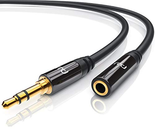 CSL Aux Kabel 3.5mm Audio Kabel 0,5m Klinkenkabel Verlängerung 3,5mm Audiokabel für Smartphones Apple iPhone iPad Tablets Auto Kopfhörer Echo Dot KFZ Stereoanlagen MP3 Player