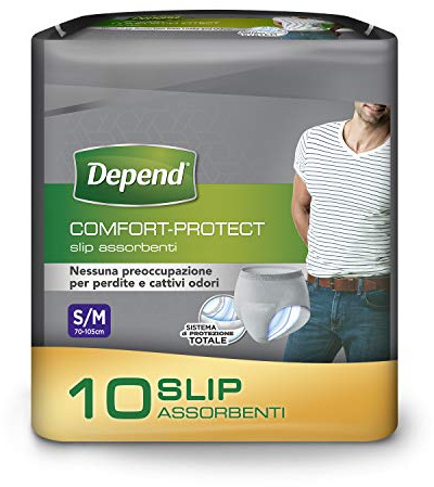 Depend Comfort Protect Inkontinenzhose für Herren, Größe S/M, 10 Hosen