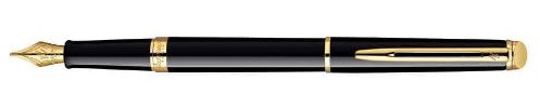 Waterman Hémisphère Fountain Pen Lacquered Black G.C. Medium Nib