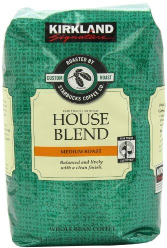 Kirkland Signature House Blend Whole Bean Coffee, Starbucks Roast, 907g