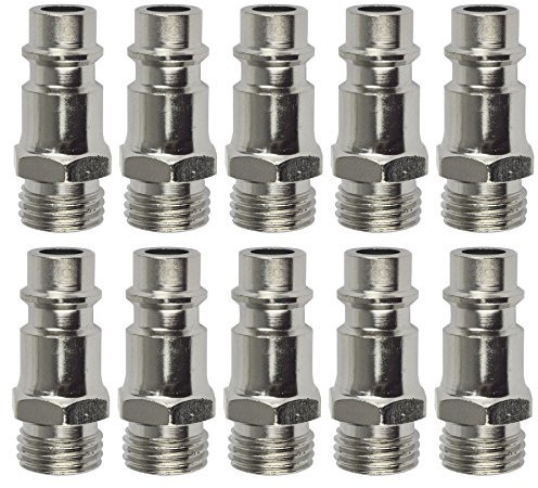 Euro Air Line Hose Fitting Connector Quick Release 1/4 inch BSP Male Thread 10pk