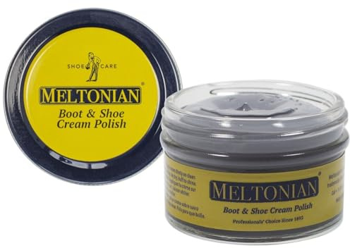 Meltonian Cream Shoe Polish - French Crafted Natural Wax & Oil Blend - Shoe Polish Brown & Black Shoe Polish for Leather - Nourishing, Restores & Protects, 60+ Unique Colors, Grey