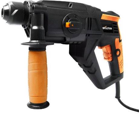 Evolution Power Tools SDS4-800 Hammer Drill 4 Functions - Drill, Chisel, Rotation, Hammer, 5 x Attachments Included (230 V)