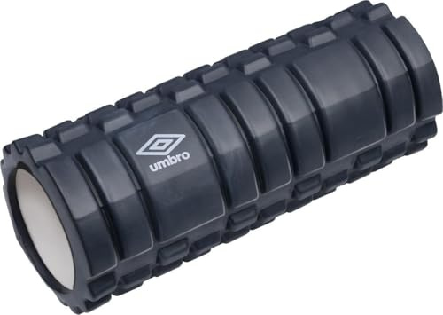 Umbro Rodillo de masaje para fascia, deporte y fitness, alivia los músculos, negro, 14 x 33 cm