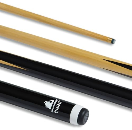PowerGlide Snooker Cue Stick for Junior Players | Original | Poplar Shaft with Painted Hardwood Butt | 10mm Tip | Assorted Weights | 52 Long