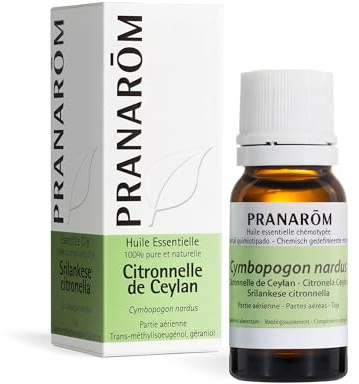 Pranarôm - Huile Essentielle Citronnelle de Ceylan - Cymbopogon nardus - Ecorce - 10 ml