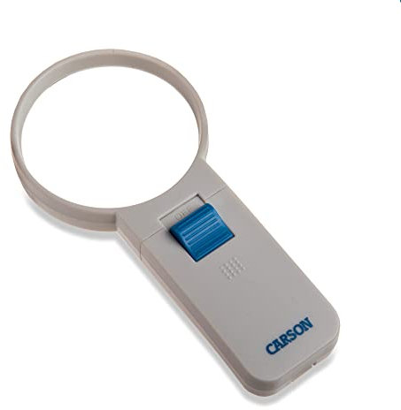 UltraOptix Sv-3LPLED 3 Round LED Lighted Magnifying Glass, Easy On/Off Switch, 4x Magnification, Reading Aid, Visual Impairment Aid, Unbreakable, Scratch-Resistant Lens, Ideal for Dimly Lit Settings