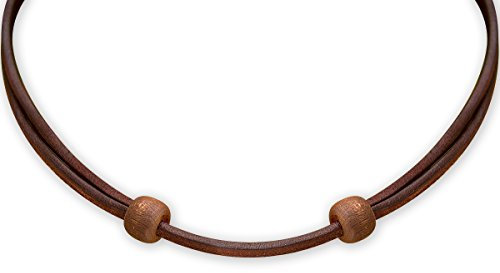 HANA LIMA ® Lederkette Lederband braun verstellbar Halskette Leder Surferkette
