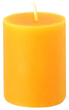 Bütic GmbH Bougies piliers en cire d'abeille naturelle avec parfum de cire d'abeille, dimensions : H 75 mm x D 65 mm