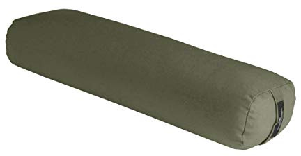 Hugger Mugger Junior Yoga Bolster - Olive - Narrower Profile, Very Firm, Great for Smaller Yogis, Heart-Opening poses or Under the Knees, Handmade in USA