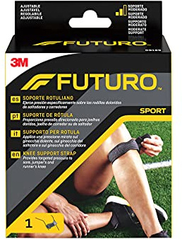 FUTURO Soporte rotuliano, ejerce presión sobre las rodillas doloridas de saltadores y corredores, ajustable