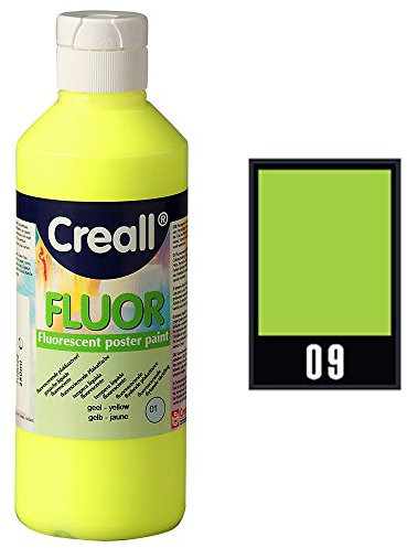 Creall Flour Gouachefarben, 250 ml, Grün - leuchtende Neonfarbe auf Wasserbasis