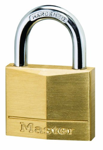 Master Lock 140EURT Lot de 2 Cadenas à Clé en Laiton, Doré, 6 x 4 x 1,3 cm