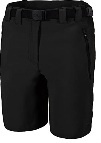 CMP - Bermudas elásticas para mujer, Nero, XXL