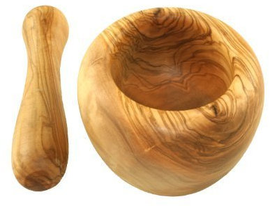 D.O.M. Die Olivenholz Manufaktur D.O.M.® - Mortero (12 cm, Madera de Olivo)