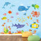 DECOWALL DW-1611S Sea Adventure Kids Wall Stickers Decals Peel and Stick Removable for Nursery Bedroom Living Room Art murals Decorations