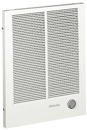 Broan-NuTone 194 High Capacity Wall Heater, White Painted Grille, 3000/1500 Watt 240 VAC, Covers 300 sq. ft. at Factory Wired Voltage