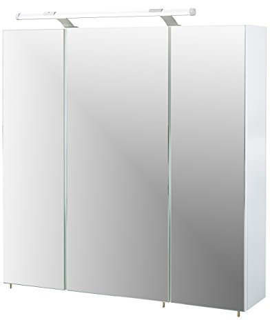 Schildmeyer Spiegelschrank, Melaminharzbeschichtete Spanplatte, weiß, 70 x 16 x 75 cm, 125523