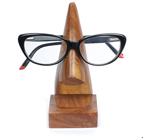 Zap Impex Soporte de Madera para Gafas, Madera, marrón, Mediano