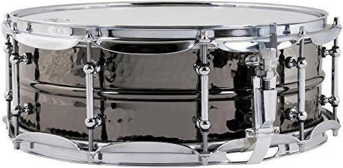 Ludwig Black Beauty Snare LB416KT, 14x5, Hammered, Tube Lugs - Snare Drum