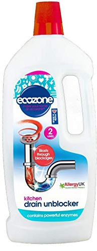 Ecozone | Kitchen Drain Unblocker | 2 x 1l