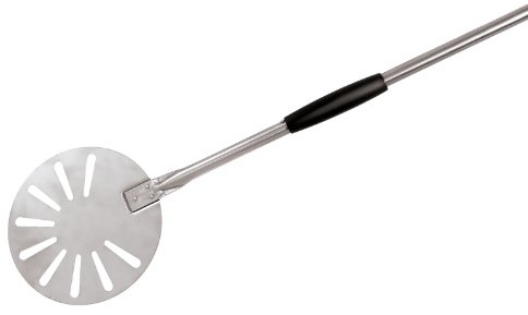 Paderno World Cuisine - Buccia per pizza in acciaio INOX, diametro 22,5 cm, manico lungo 150 cm