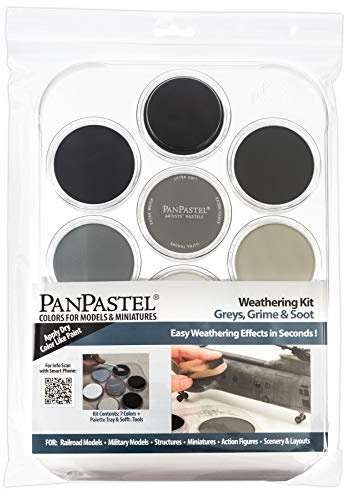 PanPastel Artist Pastels by GOLDEN, Greys, Grime & Soot Set, 7 Color, Professional Artist Pastels, Unique Pan Format (cake-like)