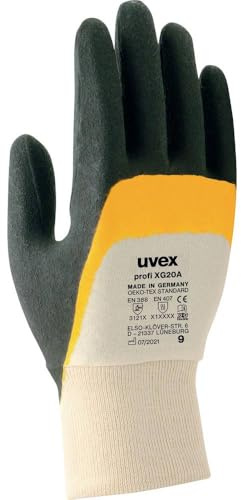 Uvex Profi Ergo XG 20A Arbeitshandschuhe - 1 Paar Profi-Schutzhandschuhe - 09/L