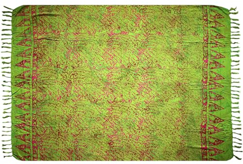Wogeka Sarong – Toalla de playa opaca y aireada en color verde para hombre y mujer como falda envolvente para vestido de playa 42