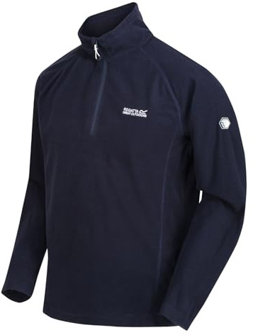 Regatta Mens Montes Micro Fleece Warm MidLayer Top Navy