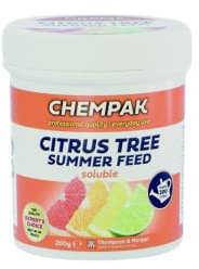 Chempak Citrus Fruit Tree Fertiliser Fruit Plant Tree Food Summer Food for Citrus Trees with High Nitrogen, Boosts Growth and Promotes Bushiness 1 x 200g Pack by Thompson and Morgan