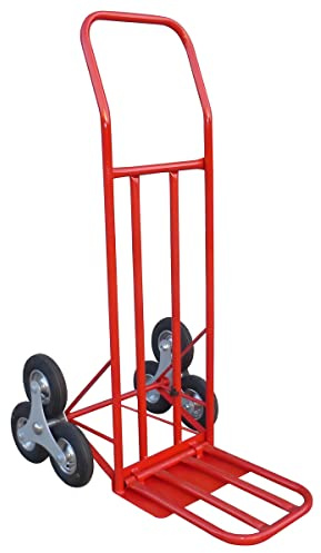 Heavy Duty Stair Climbing Trolley with Folding Plate and Pneumatic Wheels, Stair Climber Sack Truck, 150kg Capacity