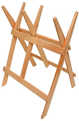 DEMA Sägebock Buche 660x550x800 – Robuster Holzsägebock aus Buchenholz, stabiler Sägebock für Heimwerker und Profis