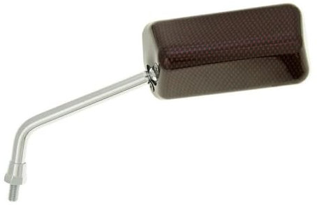 Spiegel F1 links, kurzes M8 Gewinde, Rot-Carbon