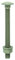TIMCO 10200INCB Index Coach Bolt, Nut and Washer 10 x 200 - Organic Green (Bag of 10)