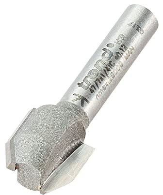 Trend Professional Combi Trimmer Cutter, 60-Degree, 1/4 Inch Shank, 12.7mm Cut Diameter & 9mm Cut Length, Tungsten Carbide Tipped, 47/7X1/4TC