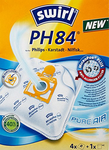 2 x Swirl PH 84 Plus AirSpace Staubsaugerbeutel passend fürStaubbeutel Microvlies