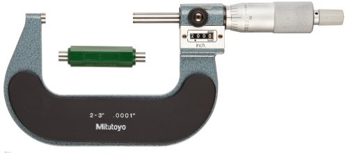 Mitutoyo 193-213, 2 - 3 X .0001 Digit Outside Micrometer, Ratchet