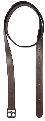 PFIFF 101222 Correas para Estribo, Hebillas de Acero Inoxidable, Correas estribos, Pony marrón, 1 par