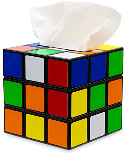 getDigital Zauberwürfel Taschentuchbox - Magic Cube Taschentuch-Spender, Ausgefallene Deko-Box - Kunststoff, Bunt, 14 x 14 x 14 cm