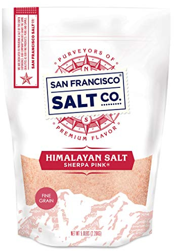 Sherpa Pink Himalayan Salt – Fine Grain, 5 lbs. | All-Natural, Gluten-Free, No Additives | Perfect for Everyday Cooking & Recipes