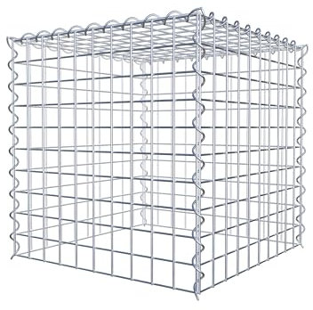 GABIONA Cestino di Pietra Gabbione Maglie rettangolari, 5 x 5 cm, profondità 50 cm, Coltivazione Cestino Typ 3, Chiusura a Spirale, con zincatura galvanica