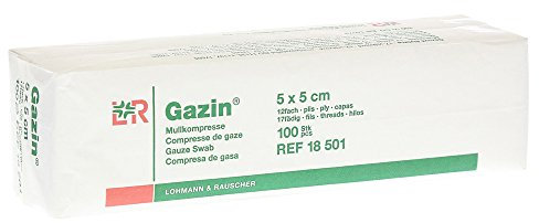 Gazin Mullkompressen 5x5 cm Unsteril 12fach Op, 100 St