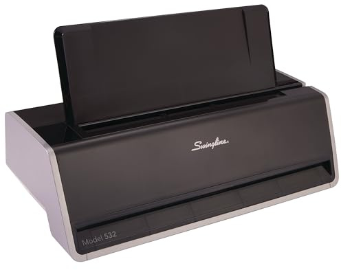 Swingline Electric Hole Puncher 2 Hole, 28 Sheet Capacity Hole Punch, Jam Resistant, Touch Screen, Platinum (74532)