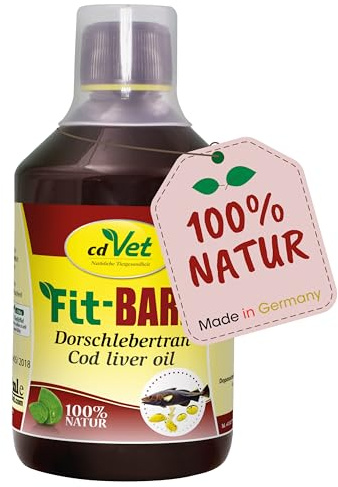 cdVet Naturprodukte - 4097 / Fit-Barf - Huile de foie de morue - Chiens - 500 ml