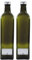 mikken 2x leere Ölflasche 750ml, grün-braune Glasflasche inkl Beschriftungsetiketten