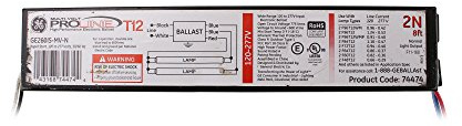 GE UltraMax Proline Electronic Ballast, 120/277 Volt Instant Start Ballast, Normal Ballast Factor, Ballast for Fluorescent Light (1) or (2) Lamp T12