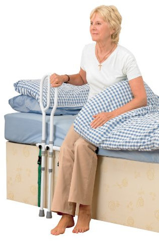 Homecraft Grab Rail, Height Adjustable, For Bedroom, Stability Aid for Mobility, Sturdy Grab Rail, For Elderly amd Disabled, Flat Packed