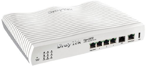 Draytek Vigor2830 – Router (1000 Mbit/s, 10/100/1000Base-T(X), ADSL (RJ-11), Ethernet (RJ-45), 2.0, ADSL2+, IEEE 802.1Q), color blanco